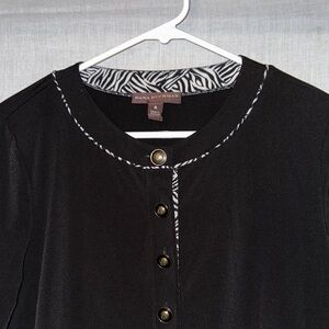 Dana Buchman Black Button Down Shirt